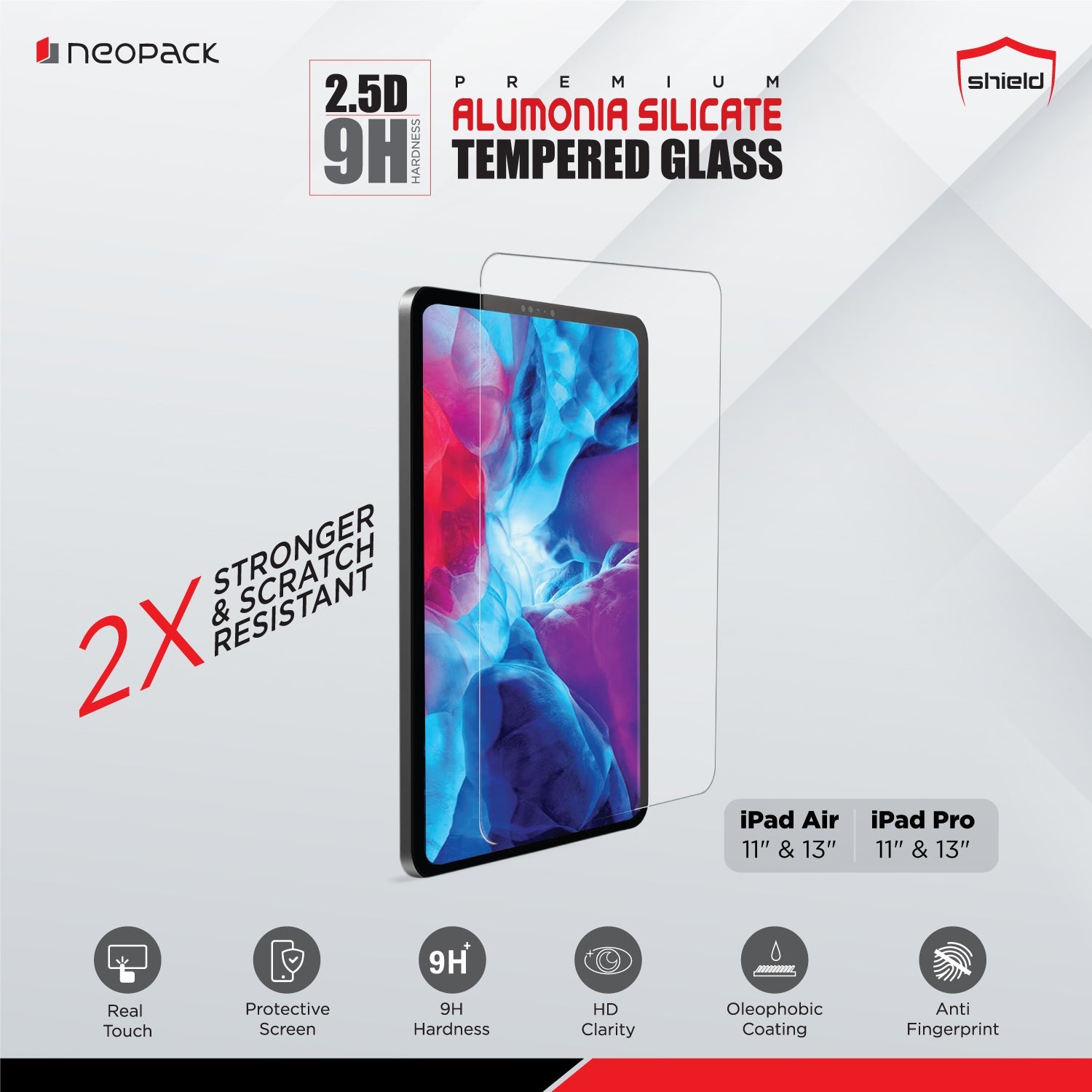 2.5D Clear Tempered Glass For New iPad Air 13" - 2024 Model (Clear)