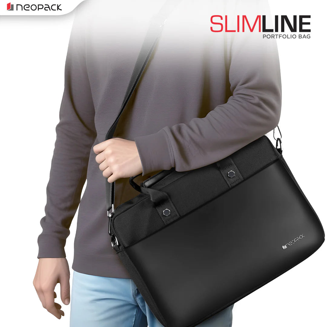 Neopack Slim-Line Professional Bag For Up To 16.2" Macbooks & 15" Laptops (Black)