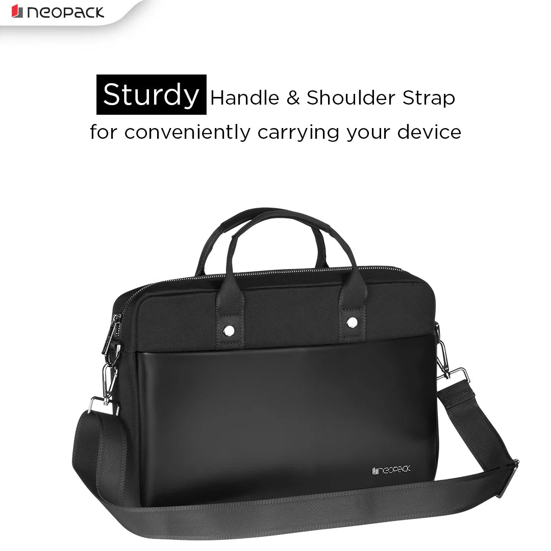 Neopack Slim-Line Professional Bag For Up To 16.2" Macbooks & 15" Laptops (Black)