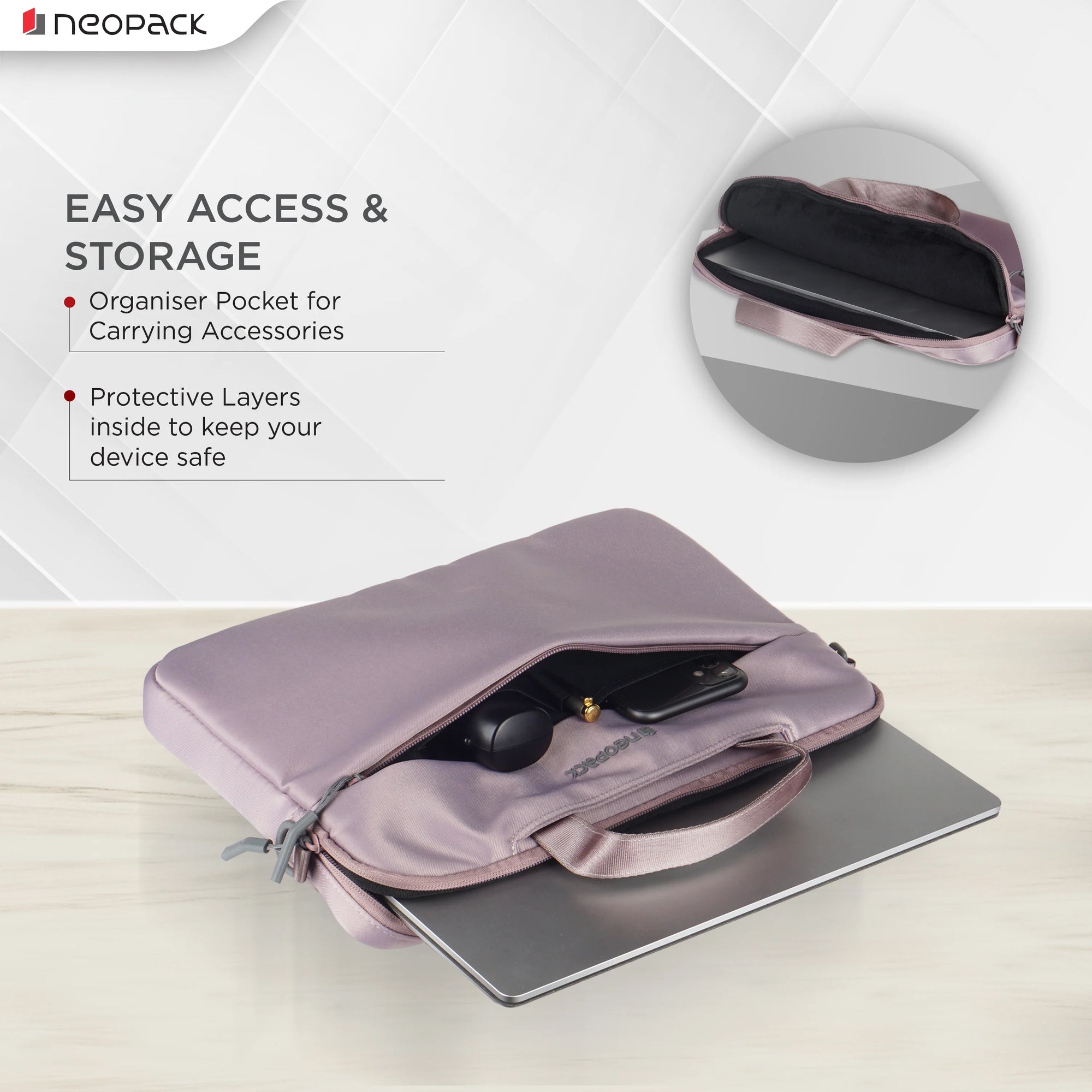 Neopack Sling Sleeve For Upto 14.2" Mabooks (Pink)