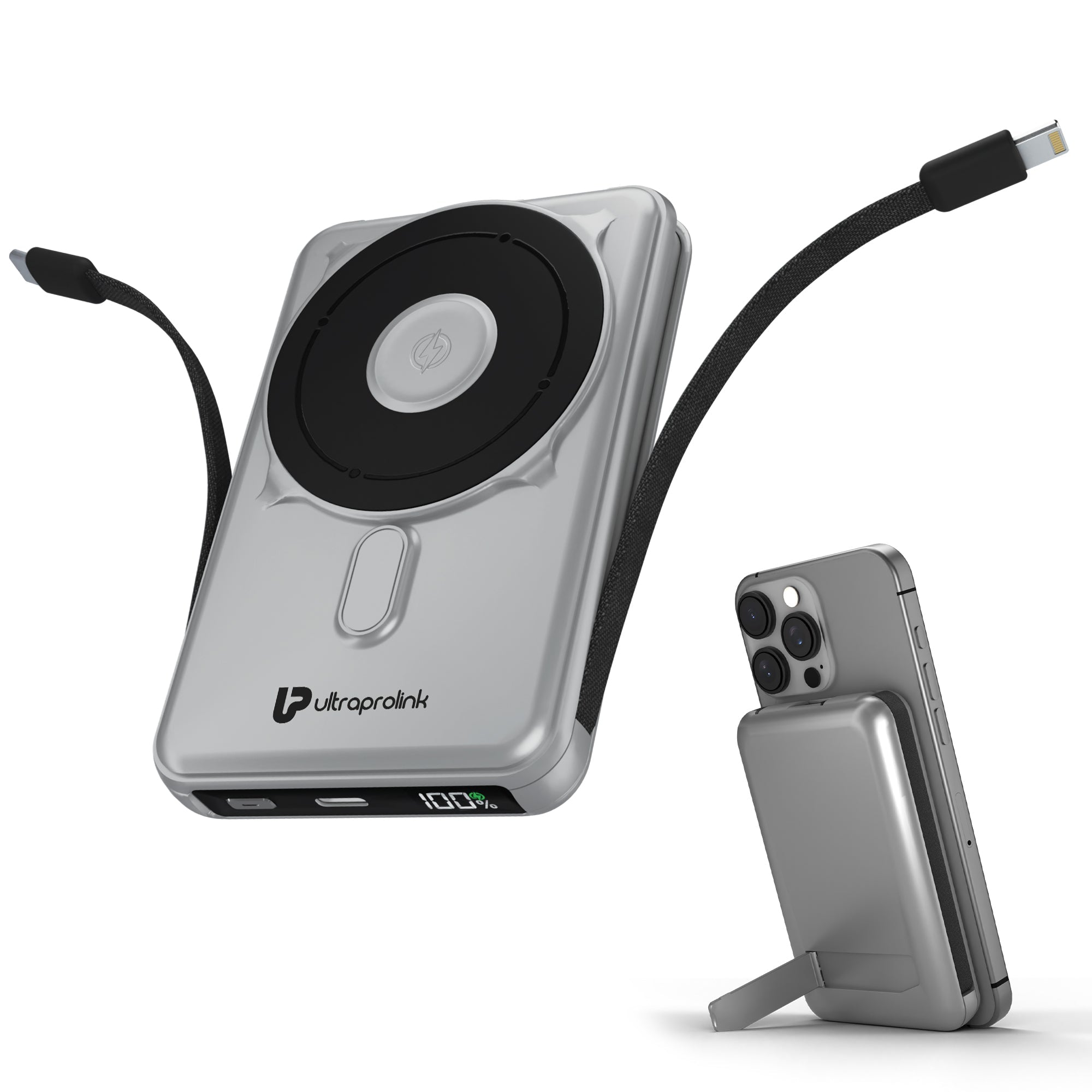 Juice-Up Mag 5 3-in-1 Wireless Magnetic Power Bank (10,000mAh) UM1126GRY