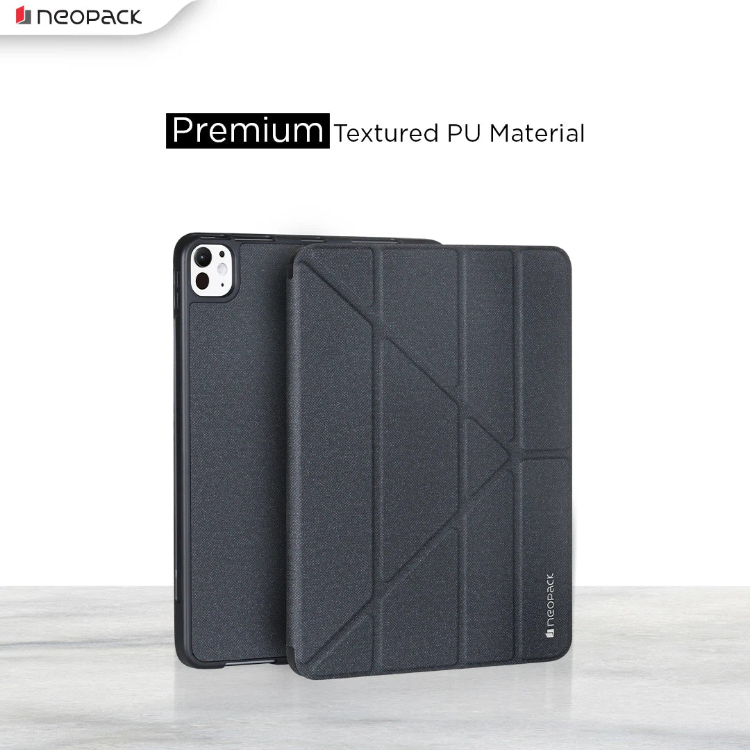 Neopack Zenith Y Fold Case With Apple Pencil Holder For IPad Pro 11" 2024 M4 Model (Space Grey)