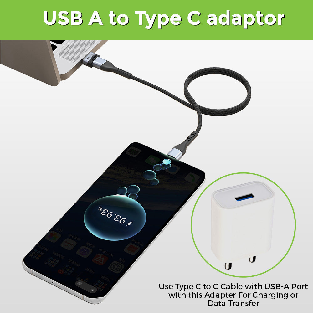 C-Adapt Duo USB Type C USB-A Male-Female OTG Adapters UL1076 - Grab Your Gadget