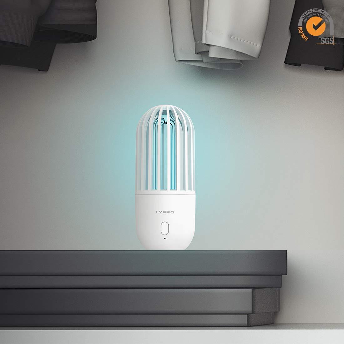 LYFRO Hova Tested and Certified Portable Rechargeable Ozone Sterilization Air Purifying UVC Disinfection Lamp (White) - Grab Your Gadget