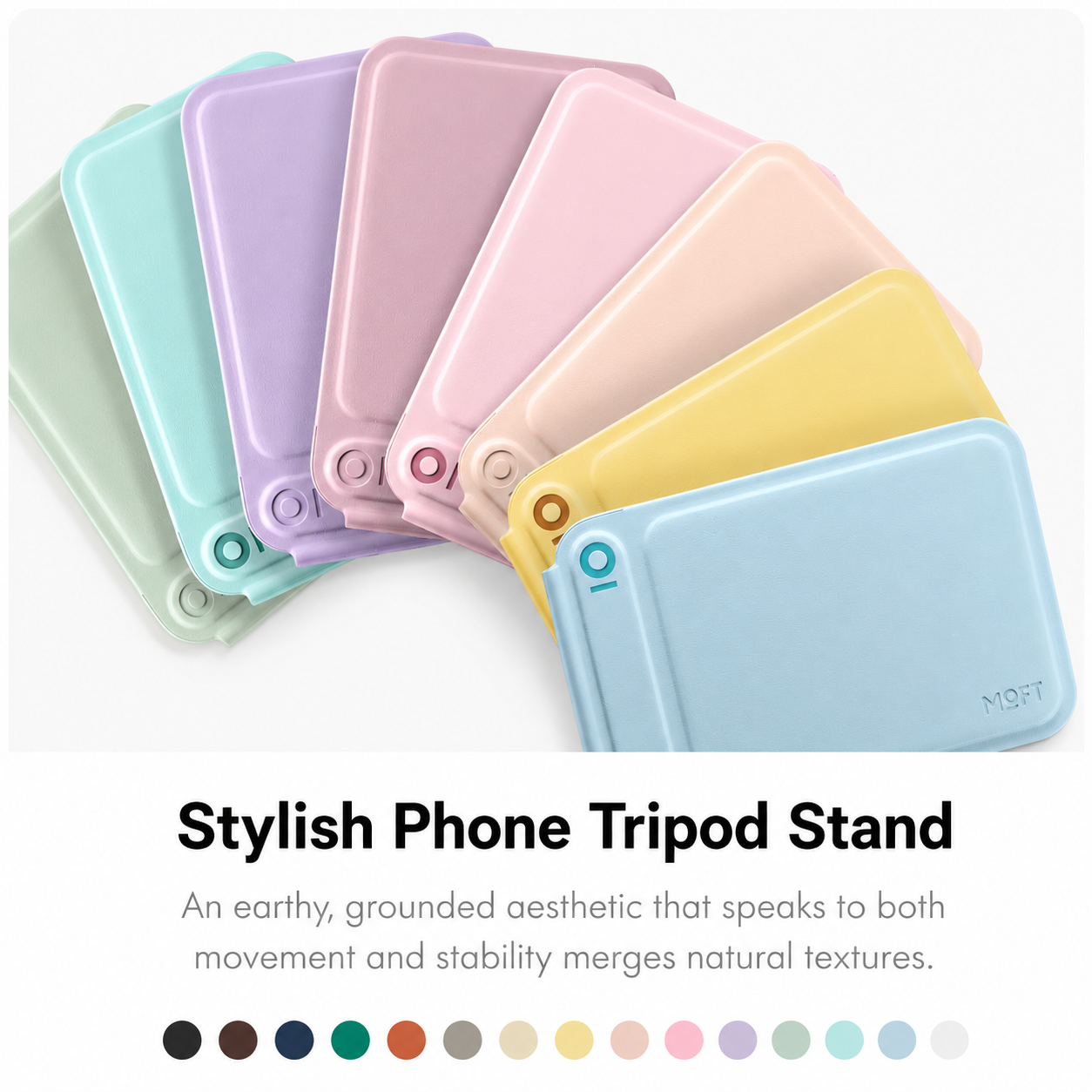 Moft Tripod Stand & Wallet-Compatible Models: iPhone 12/13/14/15/16/17 series (Plus/Pro/Pro Max) and MagSafe-compatible cases. Works with non-MagSafe phones using the included metal ring. With Out Trackable