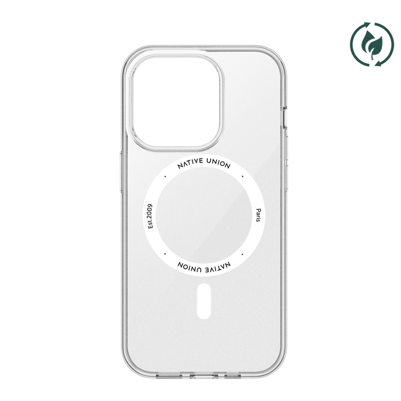 Native Union (Re) Clear Case for  iPhone 15 Pro Max The transparent recycled iPhone case with built-in magnets