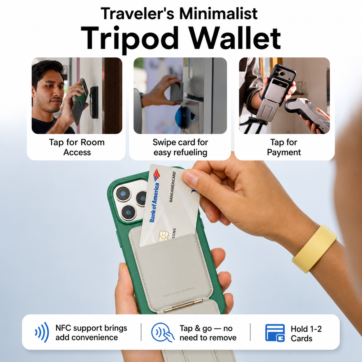 Moft Tripod Stand & Wallet-Compatible Models: iPhone 12/13/14/15/16/17 series (Plus/Pro/Pro Max) and MagSafe-compatible cases. Works with non-MagSafe phones using the included metal ring. with trackable