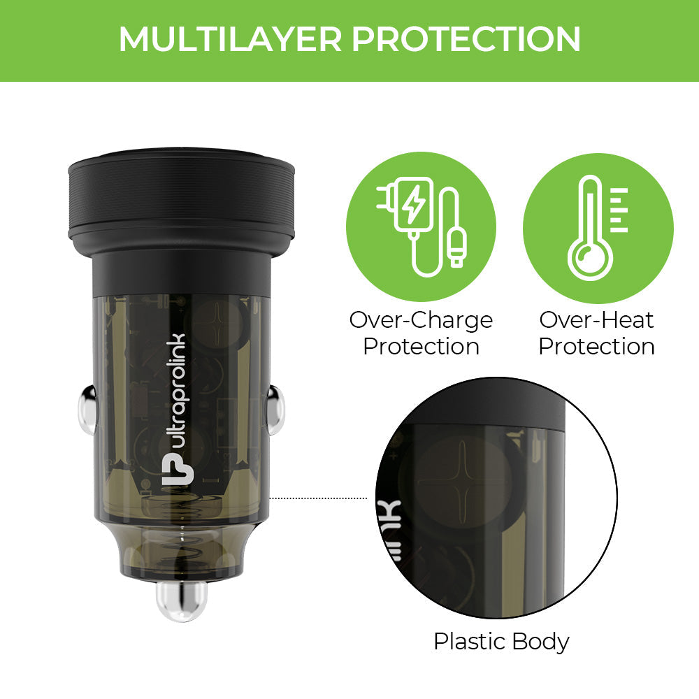 Higher Power Car Charger with 3in1 Charging Cable UM1109
