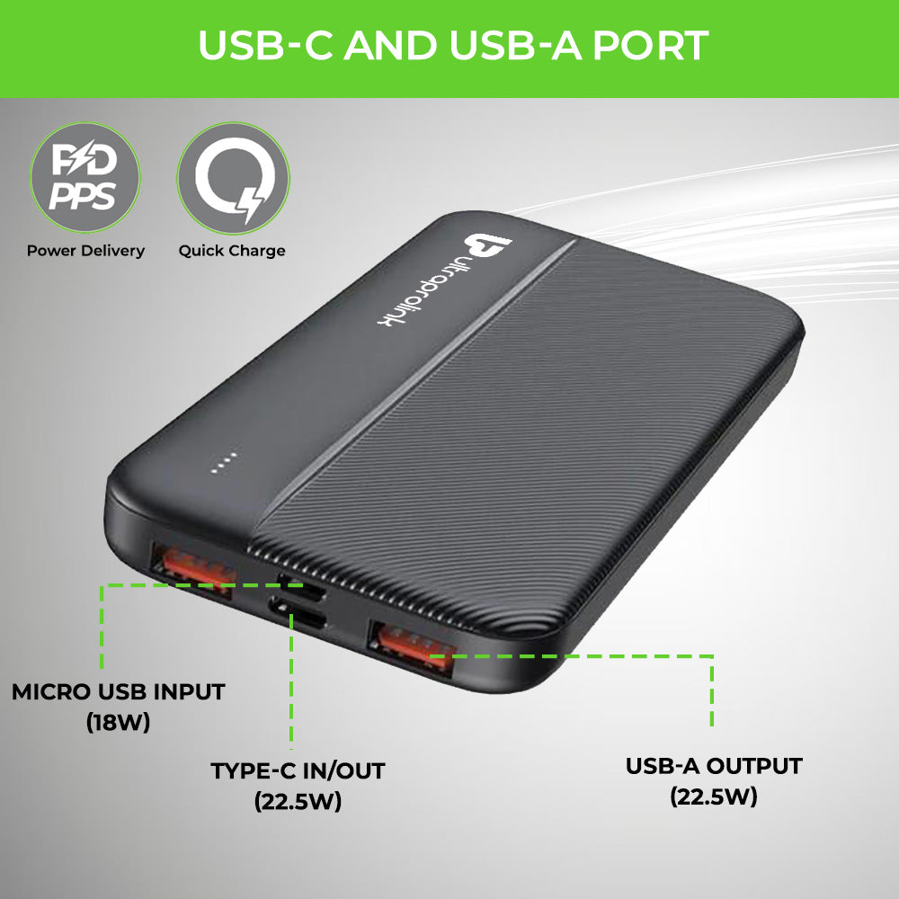 Juice-Up Pronto 22.5W/10,000 mAh Power Bank UM1123BLK