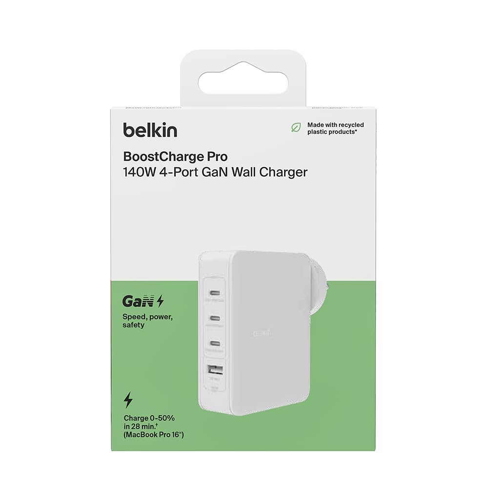 BoostCharge Pro 140W 4-Port GaN Wall Charger