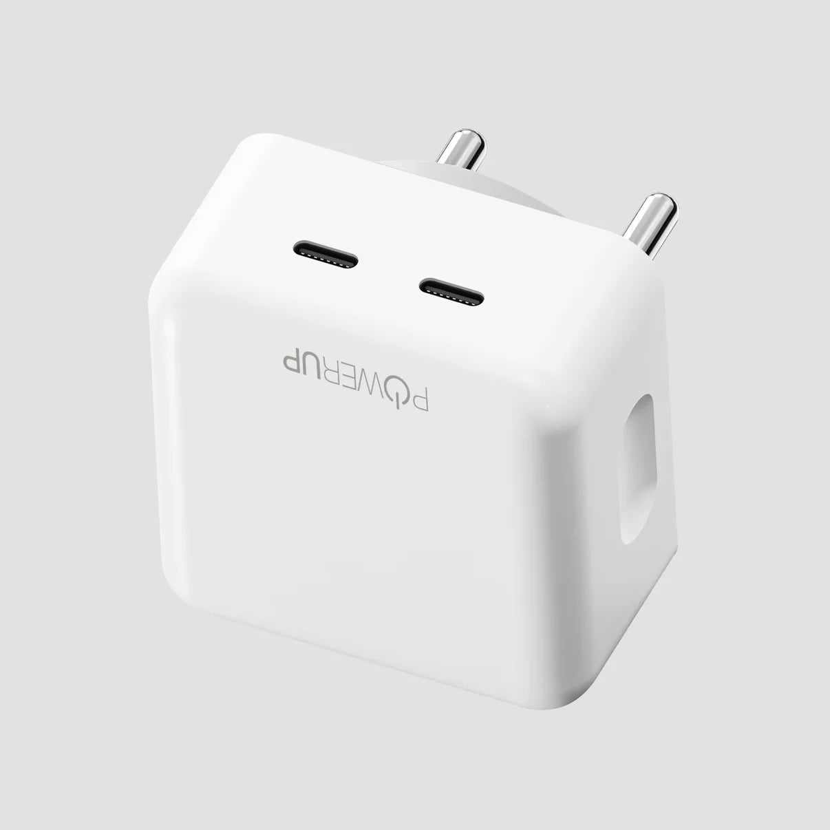 POWERUP Max Charge 40W Dual PD Type C Wall Charger - White