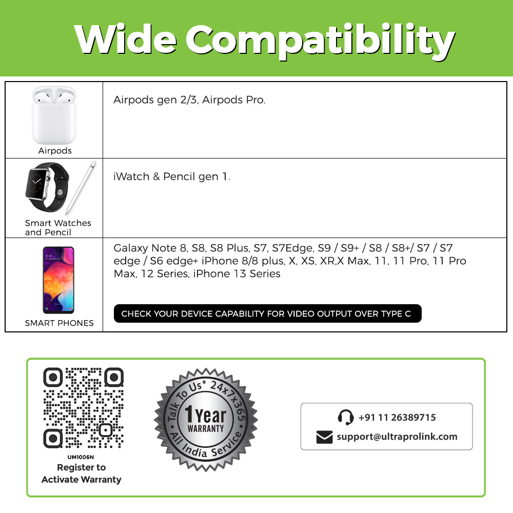 Vylis15 4-in-1 Wireless Dock 15W Wireless Charger UM1006N
