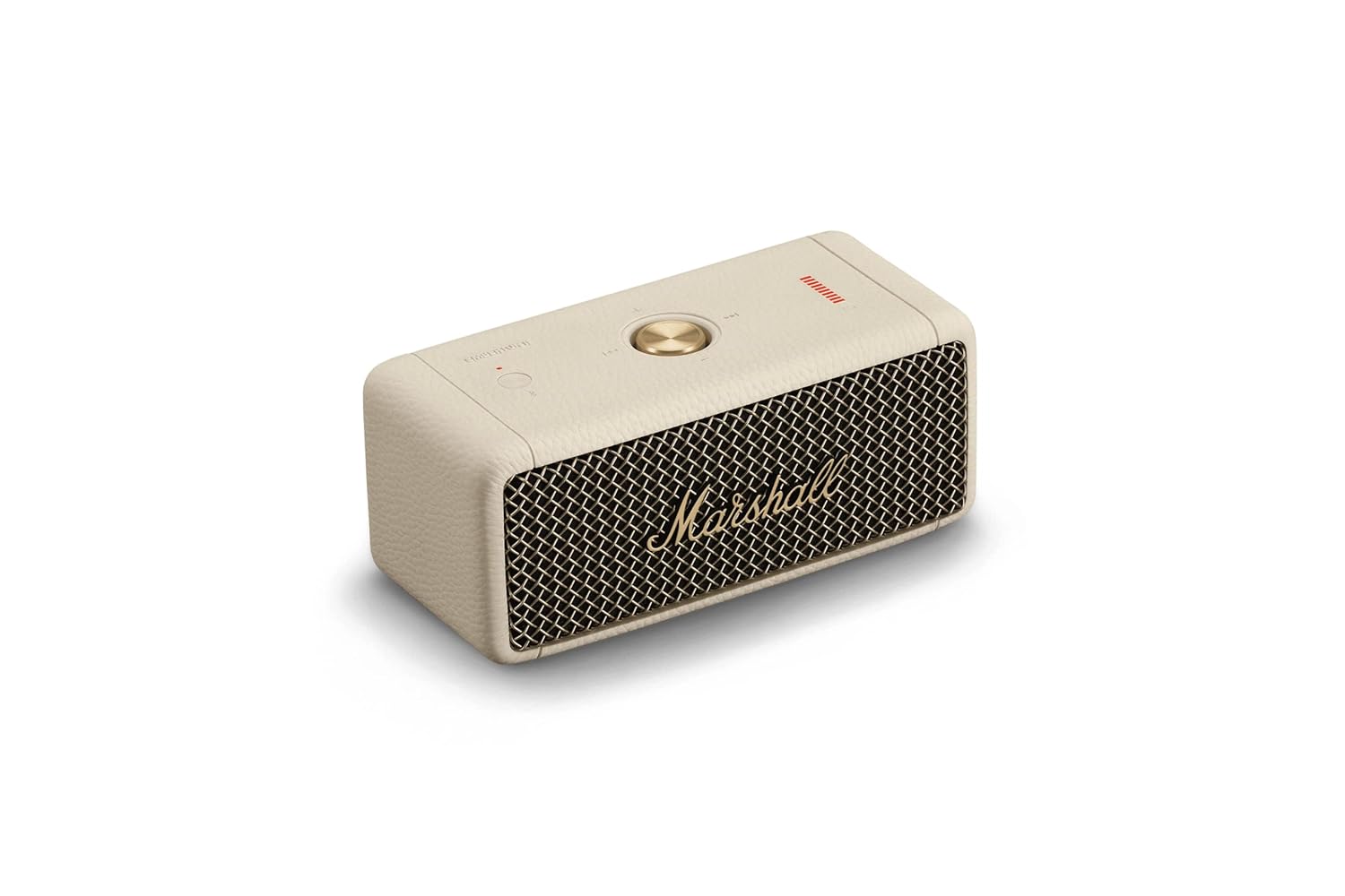 Marshall Emberton II Compact Portable Bluetooth Speaker with 30+ hours of Playtime, (360° sound), Dust & Waterproof (IP67) – Black & Brass.