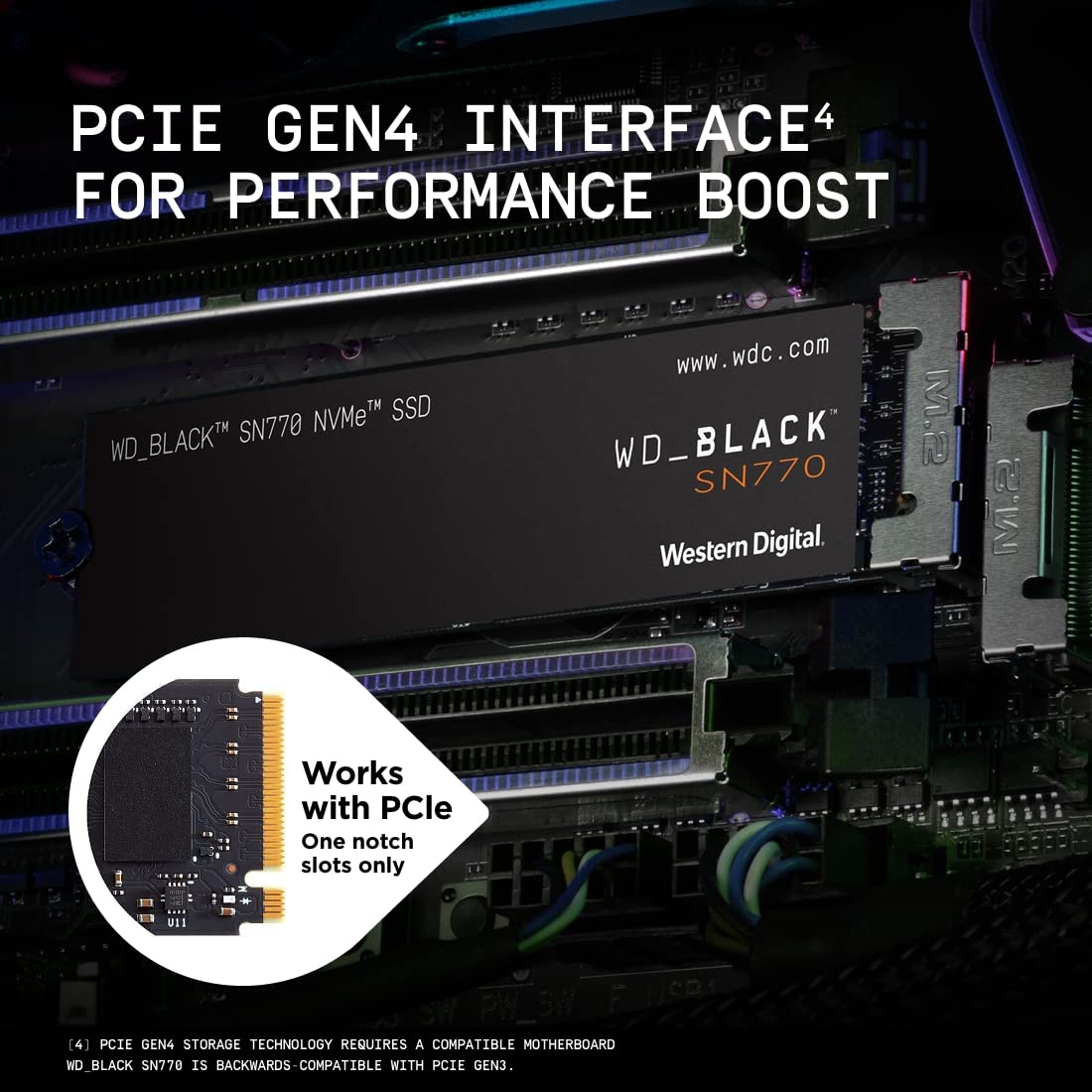 WD BLACK SN770 2TB PCIe Gen4 NVME SSD