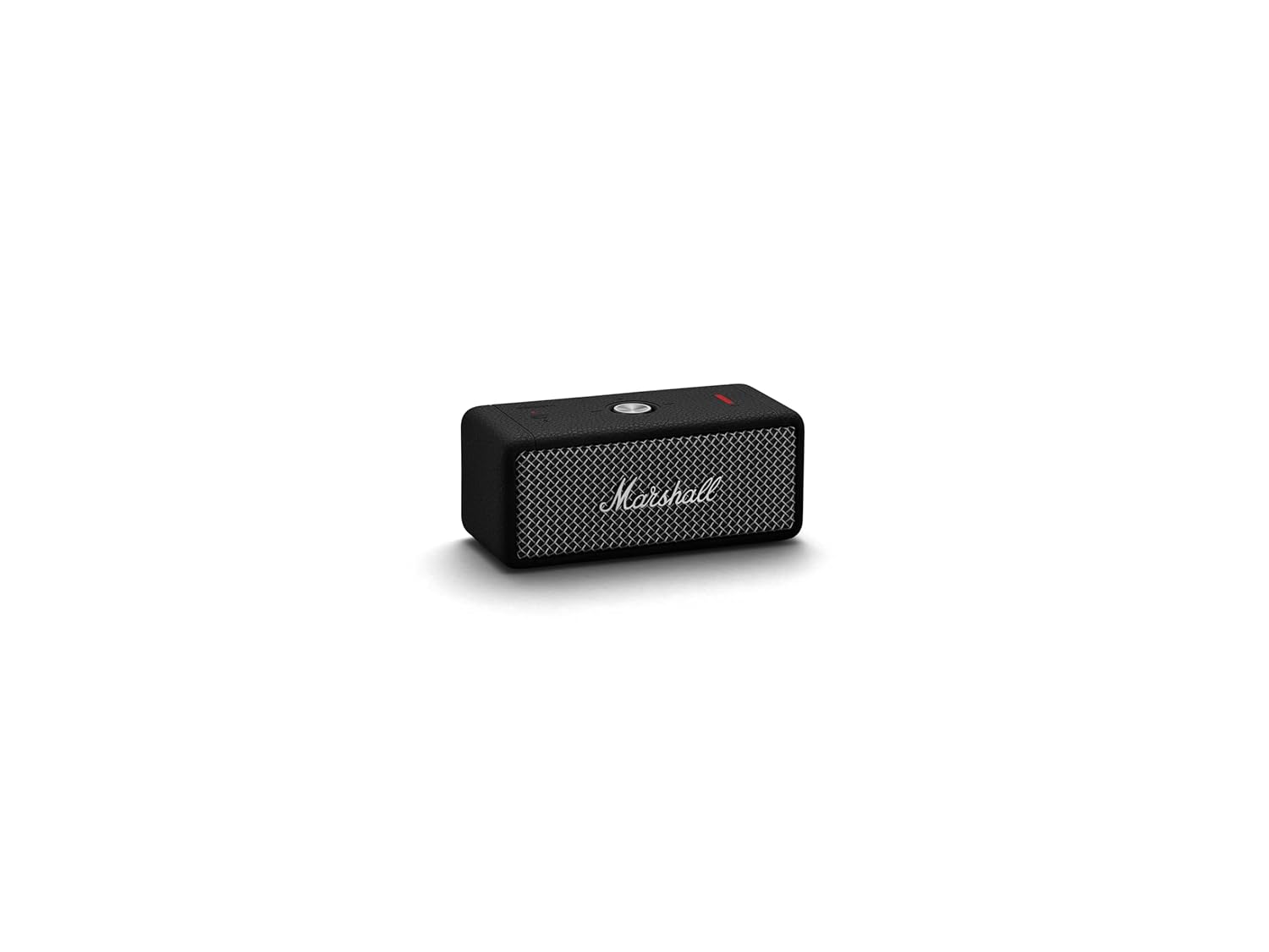 Marshall Emberton II Compact Portable Bluetooth Speaker with 30+ hours of Playtime, (360° sound), Dust & Waterproof (IP67) – Black & Brass.