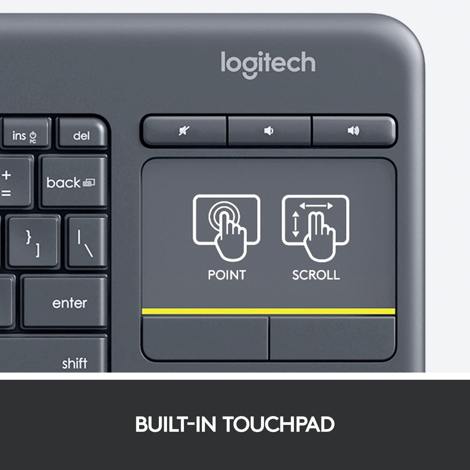 Logitech Wireless Touch Keyboard K400+