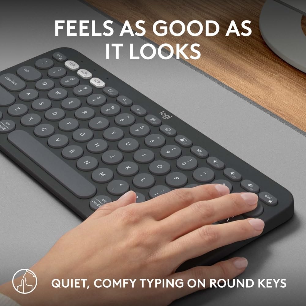 Logitech Keyboard K380s Pebble Keys 2 Cordless