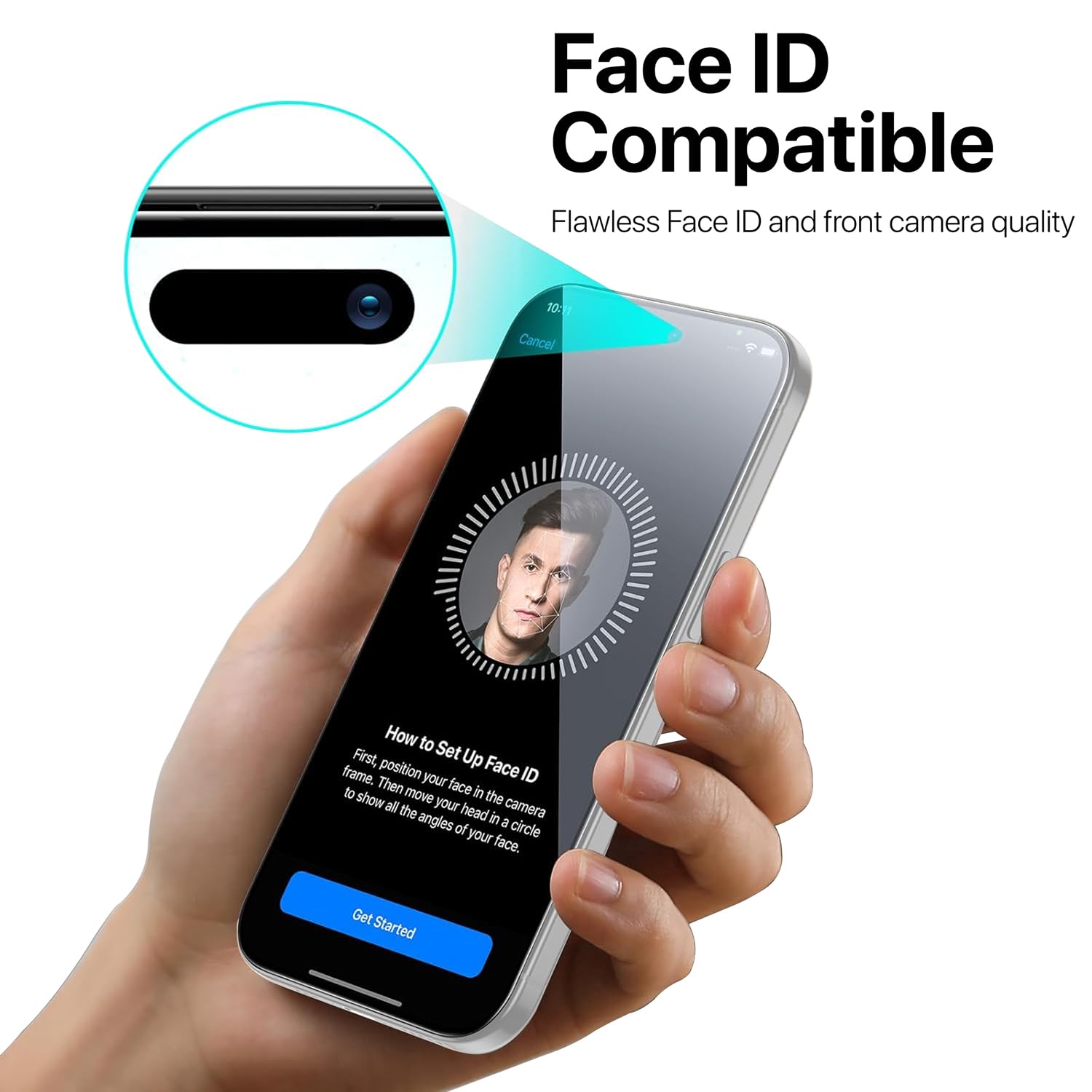 GRIPP 360° True Privacy HD Tempered Glass Screen Protector for iPhone 16 Pro Max (6.9") Anti Scratch & Fingerprint with 9h Protection, Edge to Edge Full Coverage Anti Spy Screen Guard (Easy Installation) - Black