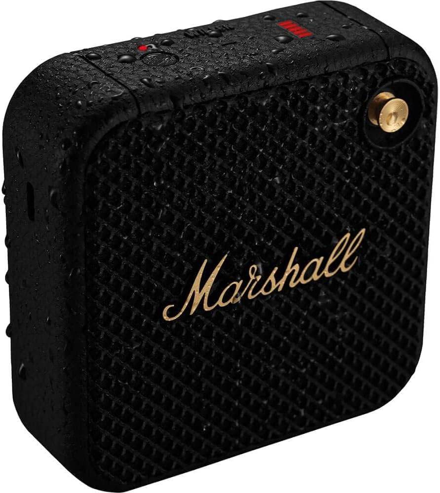 Marshall Willen Portable Bluetooth Speaker with 15+ hours of portable playtime, Dust & Waterproof (IP67) - Cream.