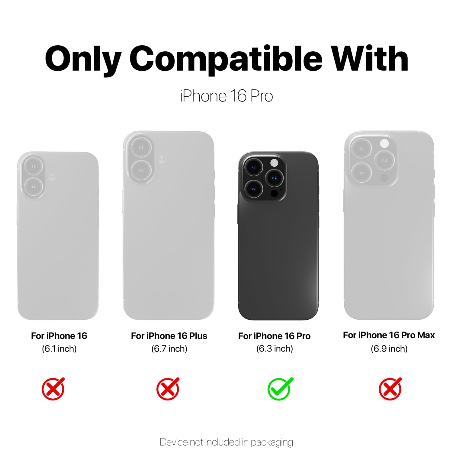 GRIPP 360° True Privacy HD Tempered Glass Screen Protector for iPhone 16 Pro Max (6.9") Anti Scratch & Fingerprint with 9h Protection, Edge to Edge Full Coverage Anti Spy Screen Guard (Easy Installation) - Black
