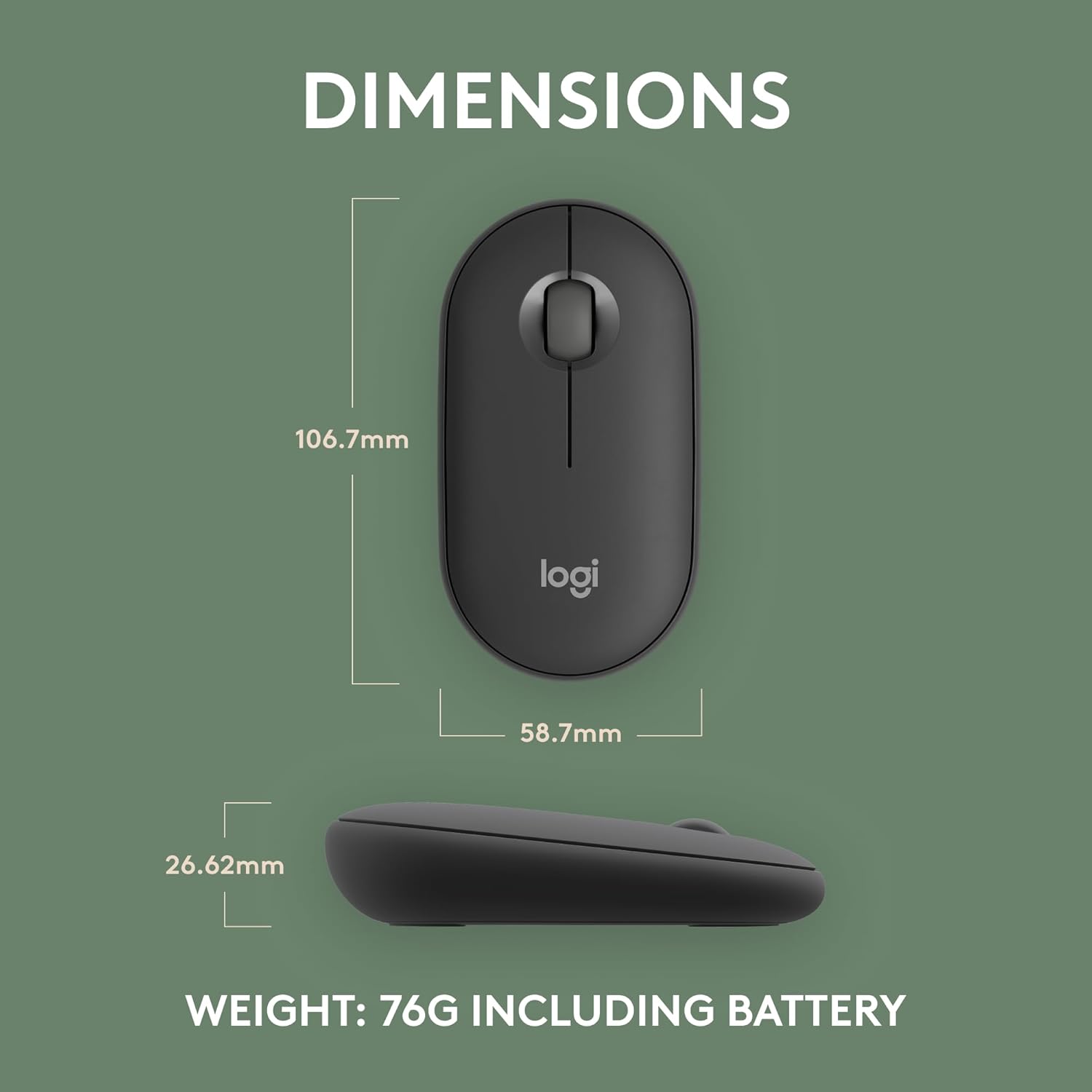 Logitech Pebble Mouse 2 M350s Bluetooth