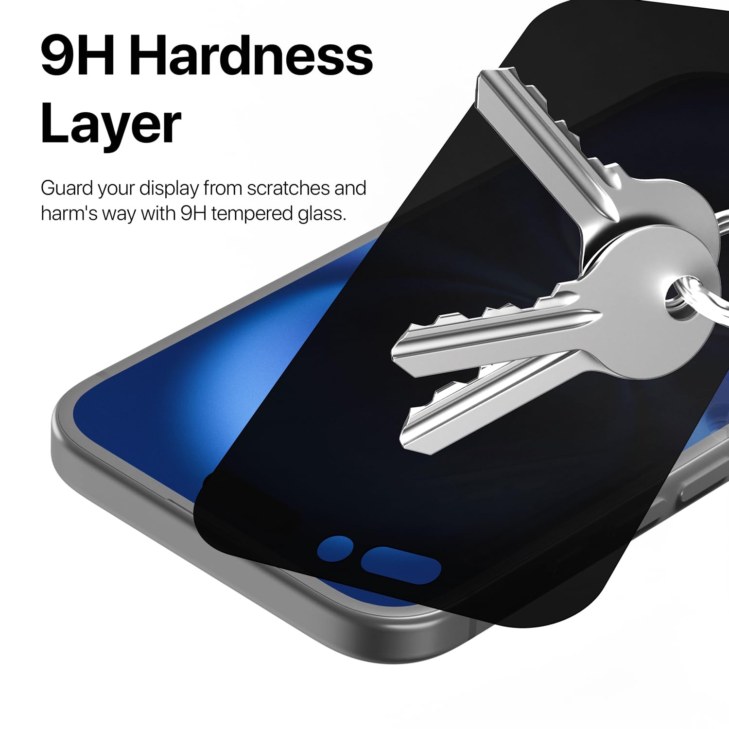GRIPP 360° True Privacy HD Tempered Glass Screen Protector for iPhone 16 Pro Max (6.9") Anti Scratch & Fingerprint with 9h Protection, Edge to Edge Full Coverage Anti Spy Screen Guard (Easy Installation) - Black
