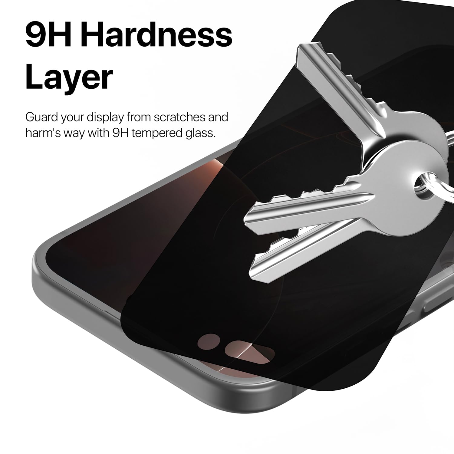 GRIPP 360° True Privacy HD Tempered Glass Screen Protector for iPhone 16 Pro Max (6.9") Anti Scratch & Fingerprint with 9h Protection, Edge to Edge Full Coverage Anti Spy Screen Guard (Easy Installation) - Black