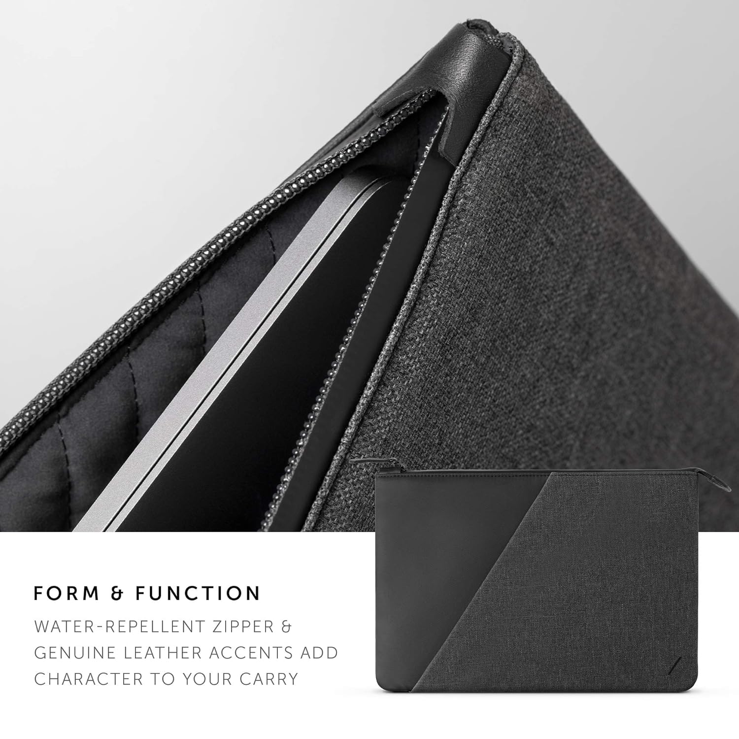 Native Union Stow 13” MacBook Sleeve - Sleek & Slim 360-Degree Protection with Exterior Pocket