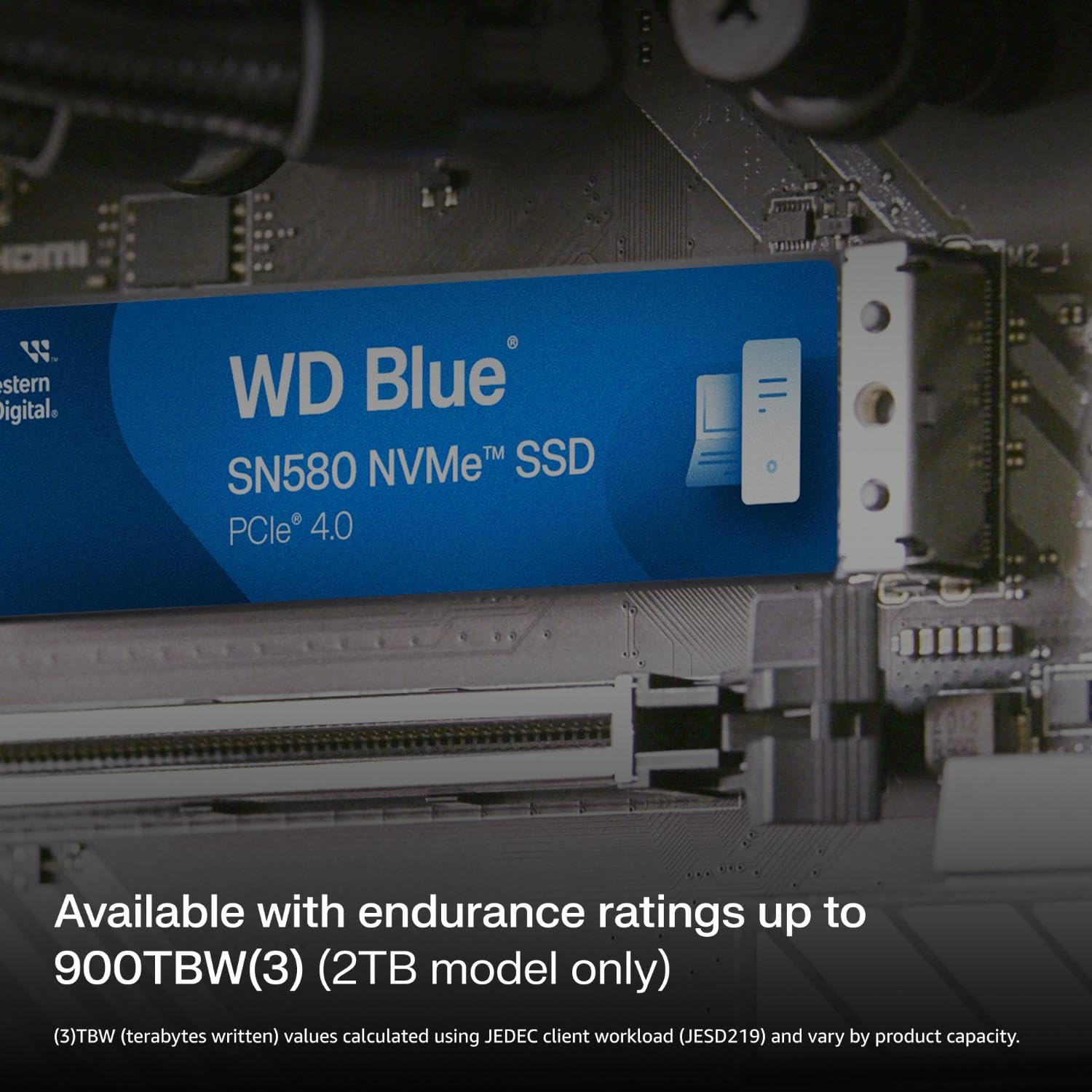 WD SN580 500GB NVMe Blue PCIe Gen4 SSD WDS500G3B0E