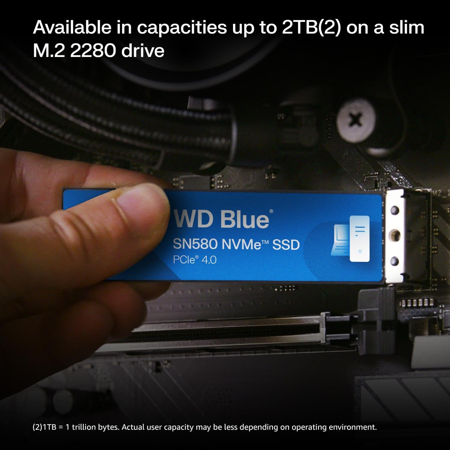 WD SN580 500GB NVMe Blue PCIe Gen4 SSD WDS500G3B0E