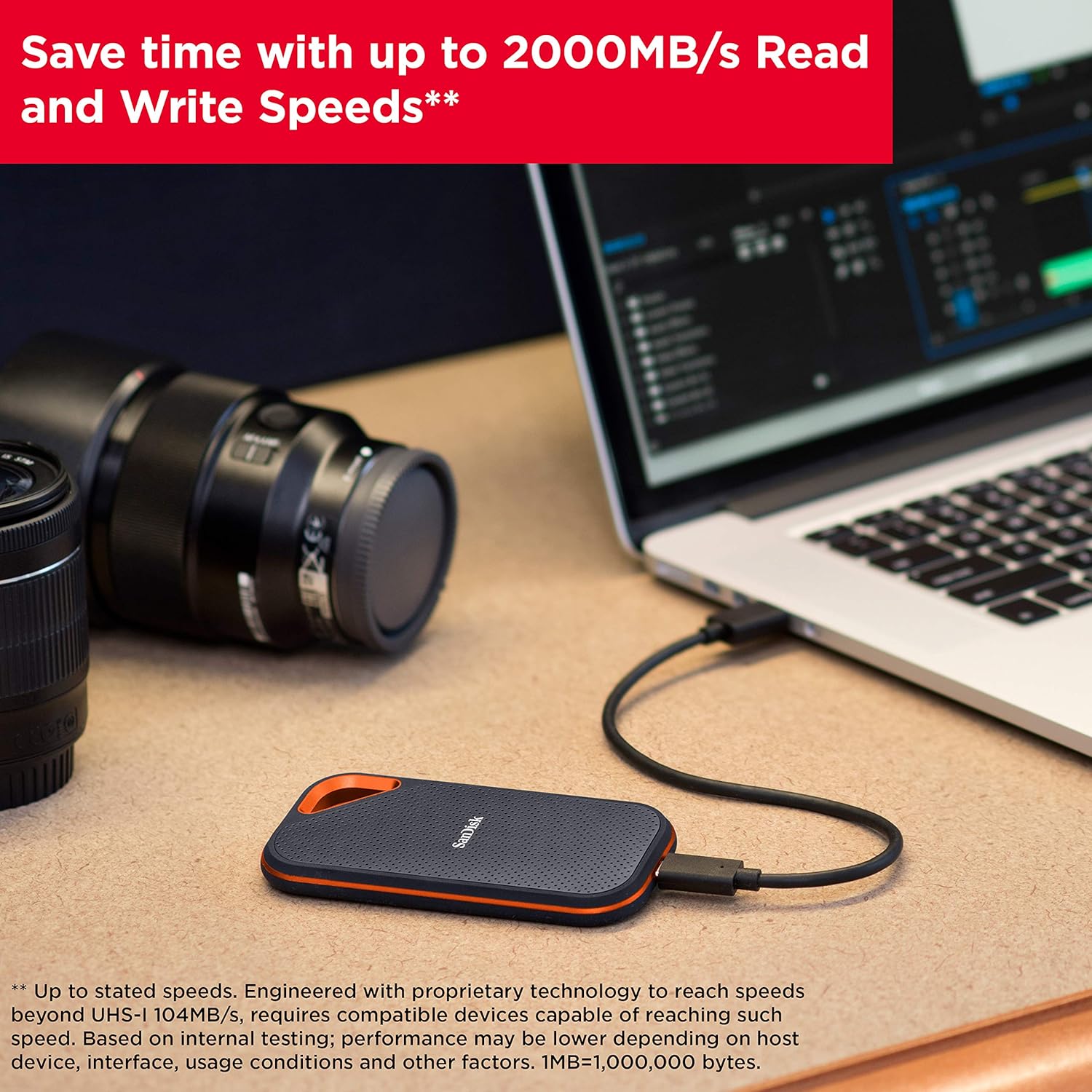 Sandisk 2TB E81 Extreme PRO Portable SSD SDSSDE81-2T00-G25