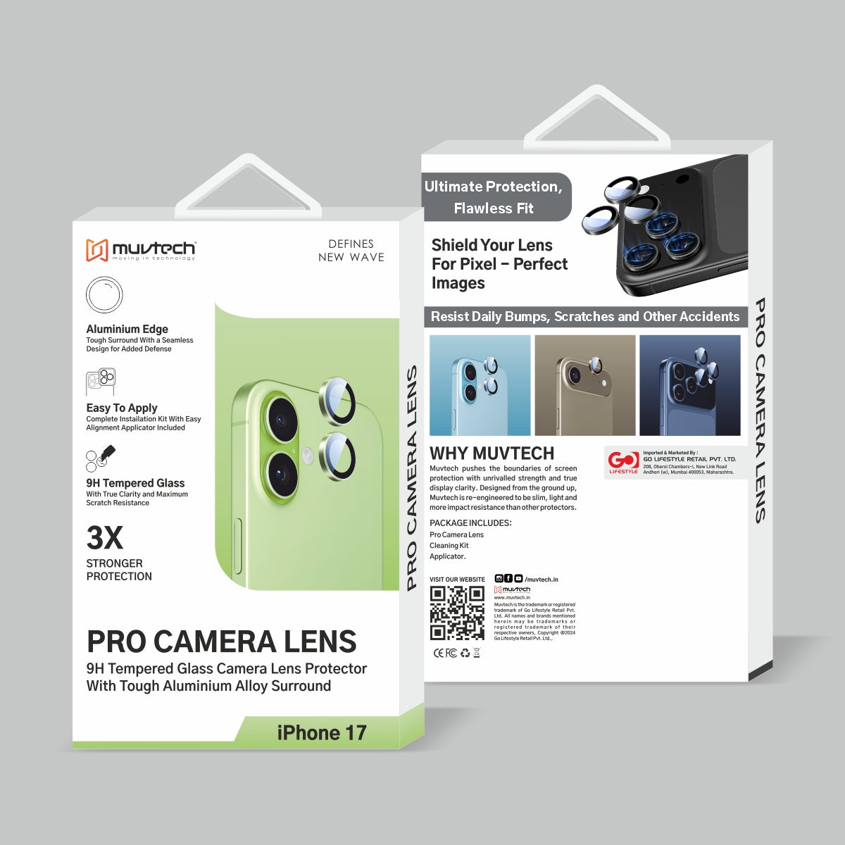 Muvtech iPhone 17 Series Camera Lens Protector
