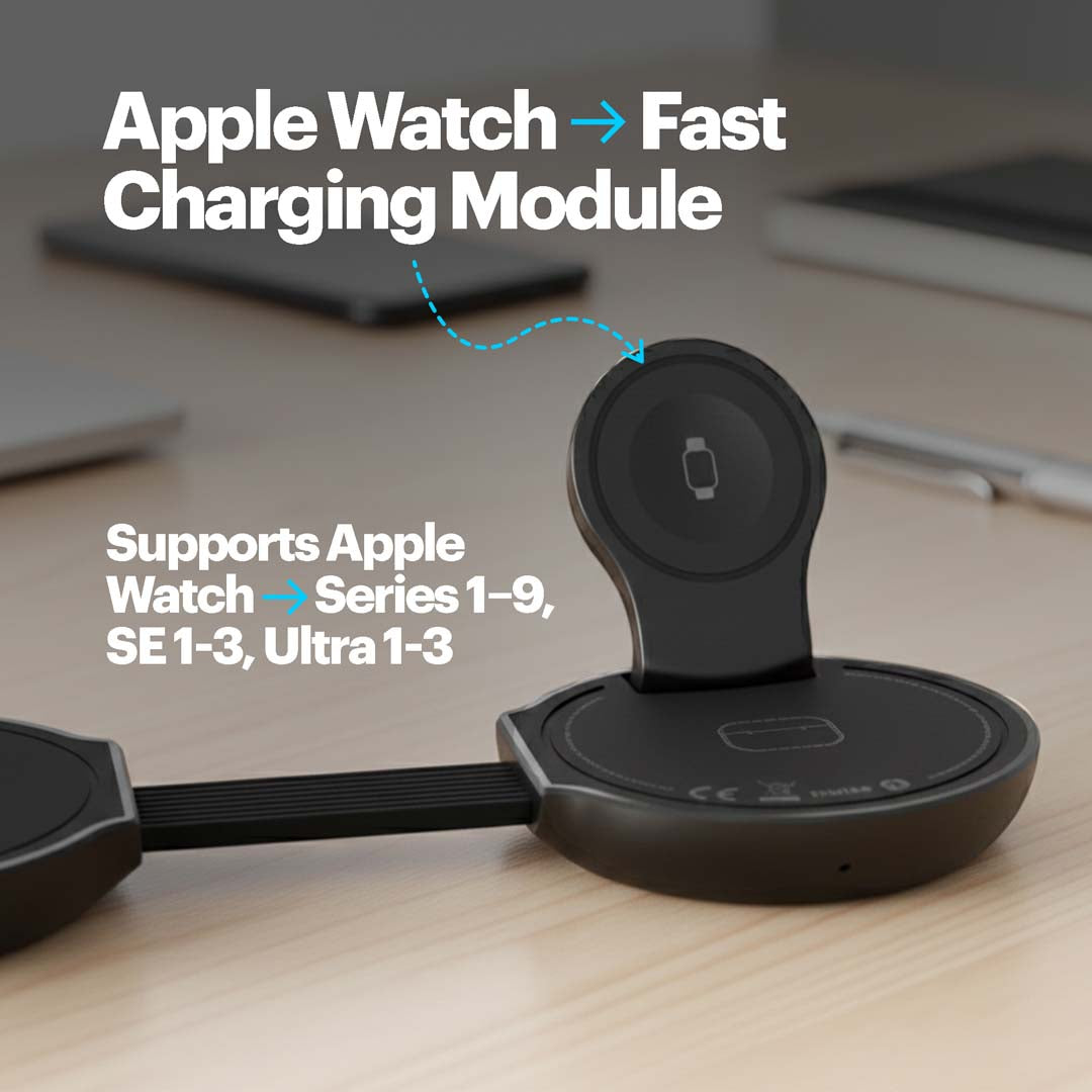 Nexi 3 in 1 Foldable Magnetic Wireless Charger Qi2.2 Certified 25W Fast Charger