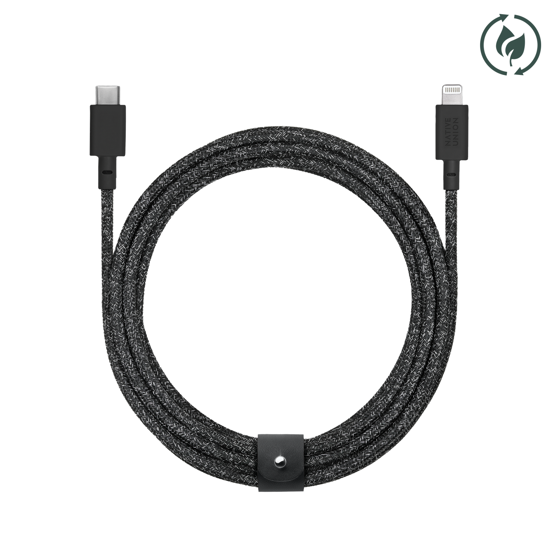 Native Union Belt Cable XL (USB-C to Lightning) The recycled 10-foot charging cable with bonded leather strap