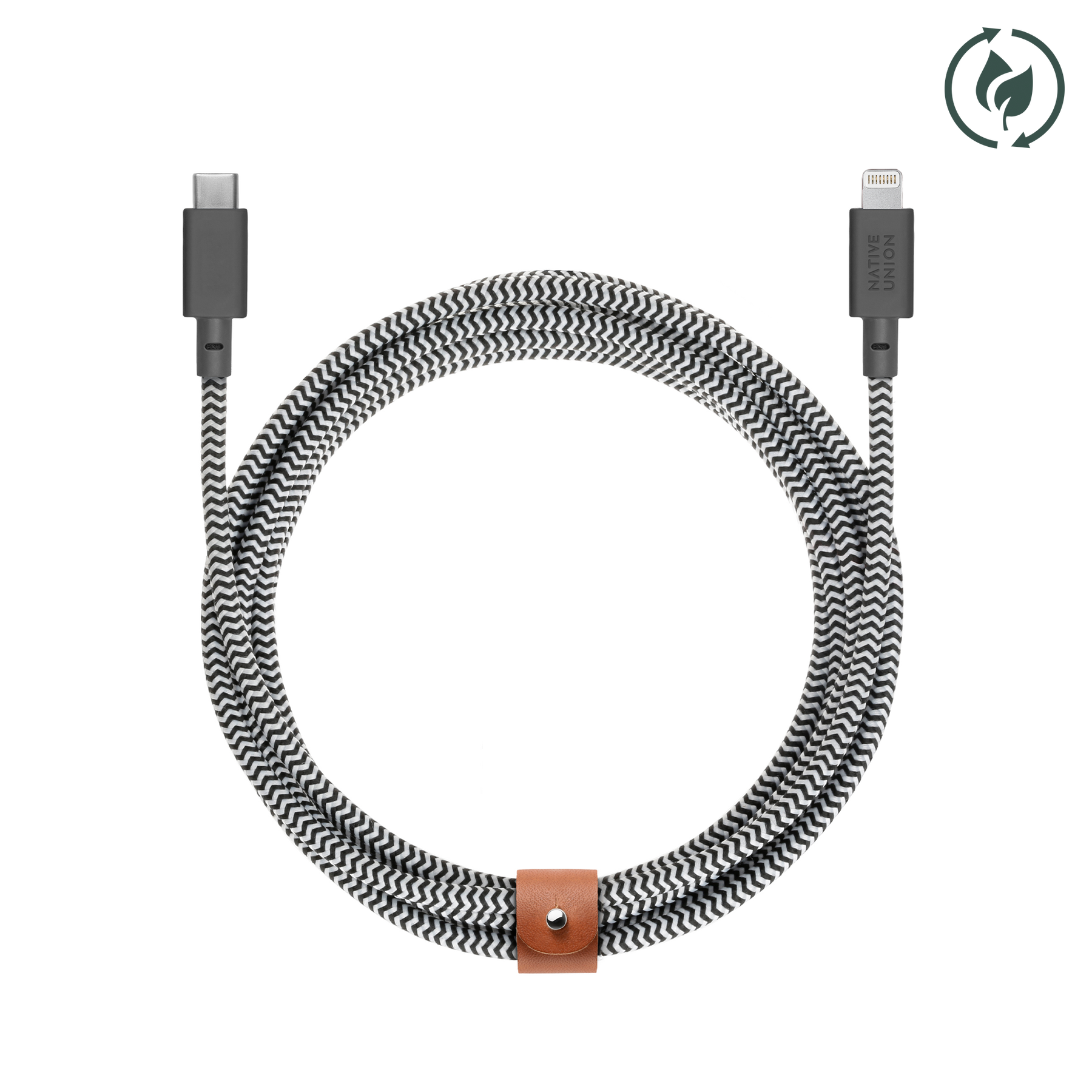 Native Union Belt Cable XL (USB-C to Lightning) The recycled 10-foot charging cable with bonded leather strap