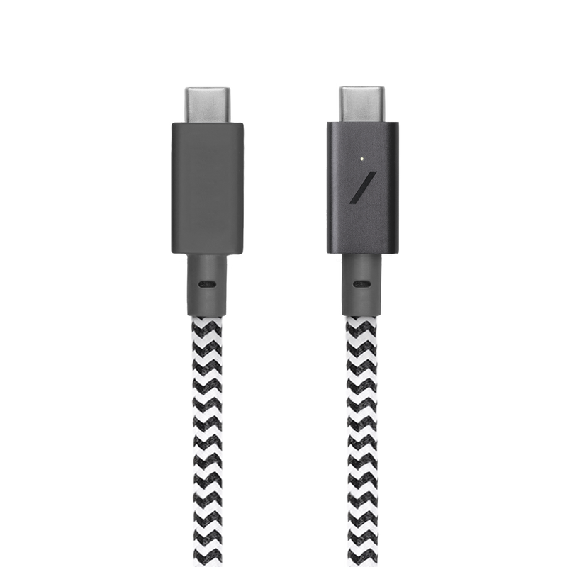 Native Union Belt Cable Pro 240W (USB-C to USB-C) The recycled 8-foot 240W USB-C to USB-C cable with bonded leather strap