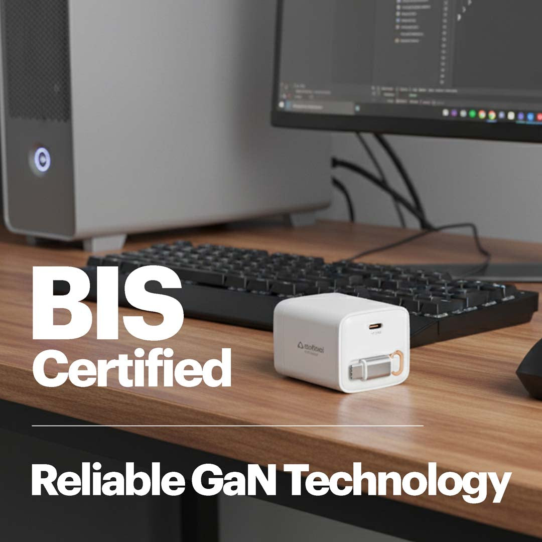 Zeno 30W GaN Wall Charger with USB-C Port & Built-in Retractable Type-C Cable