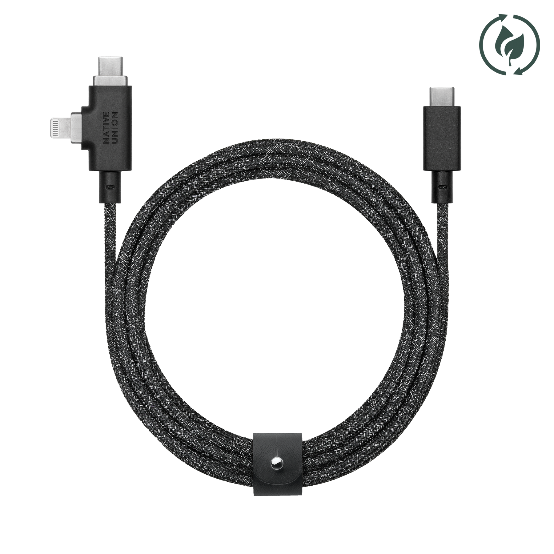 Native Union Belt Cable Duo Pro 240W (USB-C to USB-C & Lightning) THE 2-IN-1 UNIVERSAL CABLE FOR ALL YOUR DEVICES