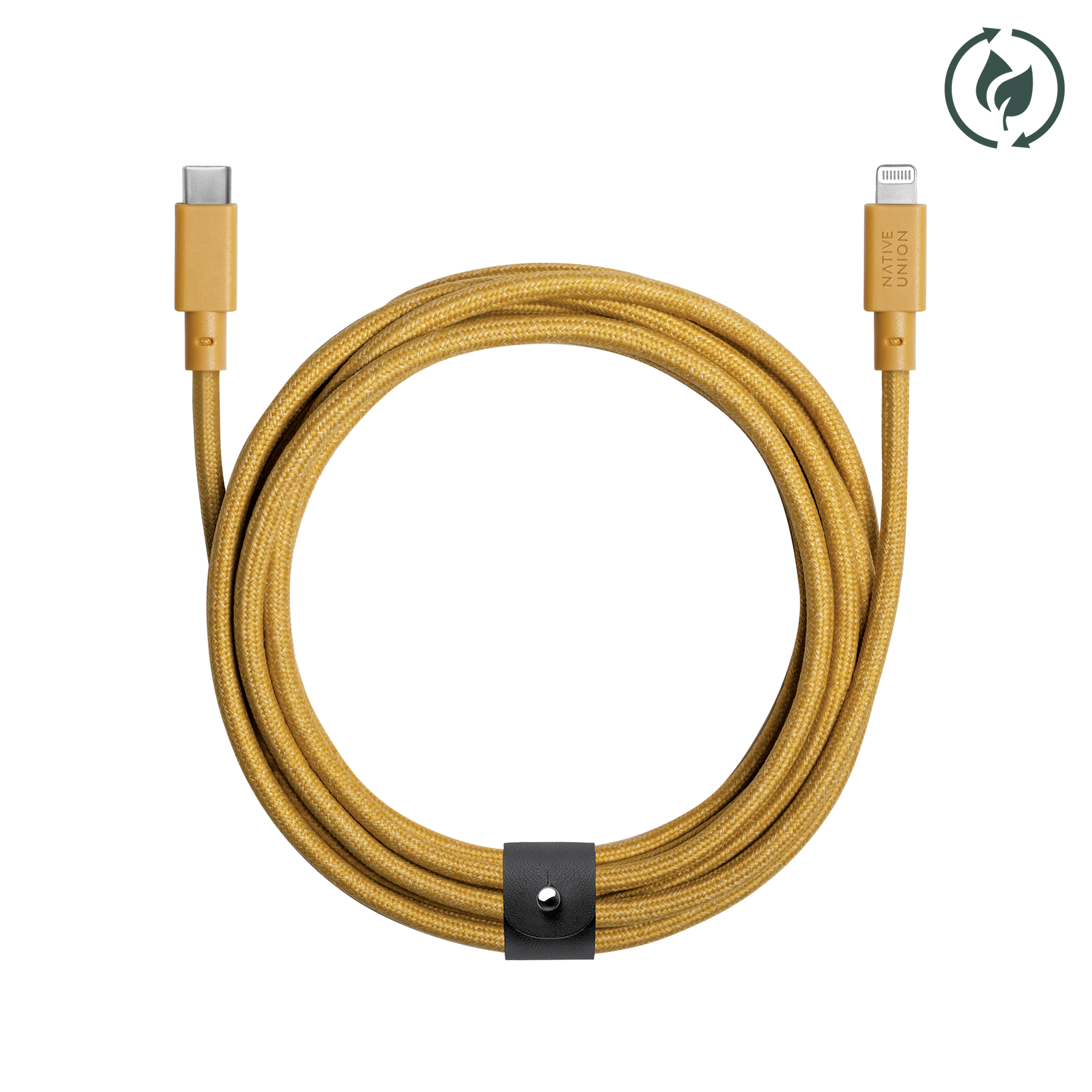 Native Union Belt Cable XL (USB-C to Lightning) The recycled 10-foot charging cable with bonded leather strap