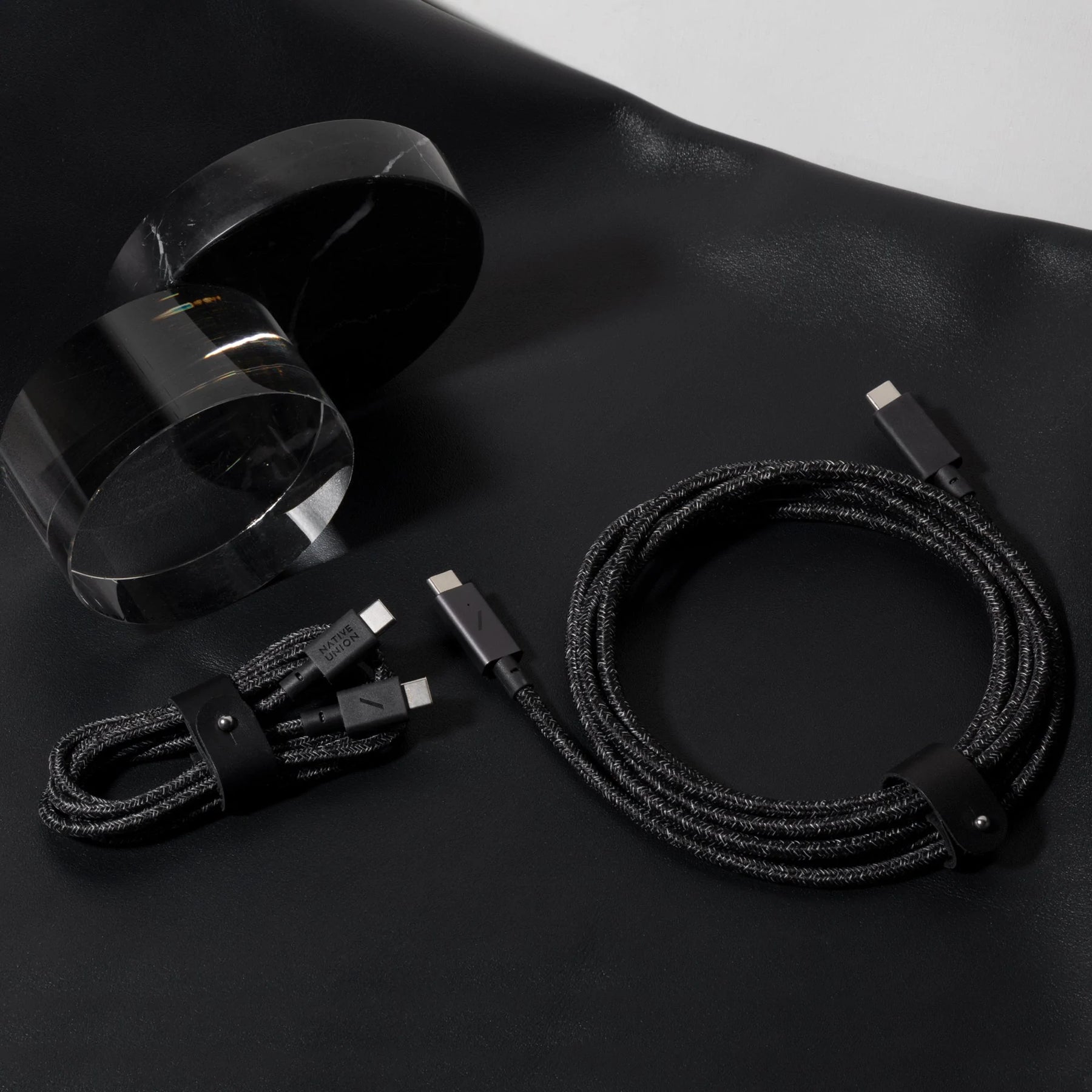 Native Union Belt Cable (USB-C to USB-C) The recycled 4-foot charging cable with bonded leather strap