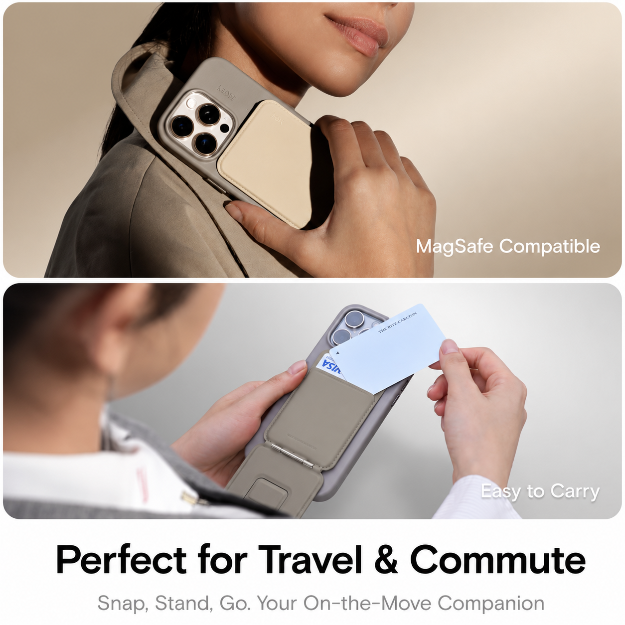 Moft Tripod Stand & Wallet-Compatible Models: iPhone 12/13/14/15/16/17 series (Plus/Pro/Pro Max) and MagSafe-compatible cases. Works with non-MagSafe phones using the included metal ring. With Out Trackable