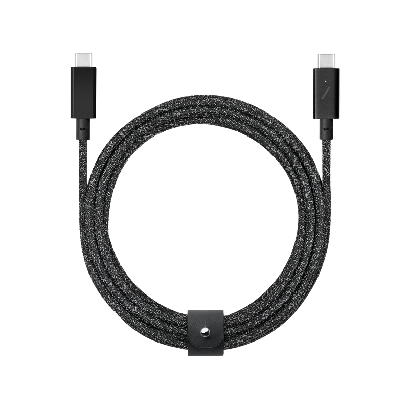Native Union Belt Cable Pro 240W (USB-C to USB-C) The recycled 8-foot 240W USB-C to USB-C cable with bonded leather strap