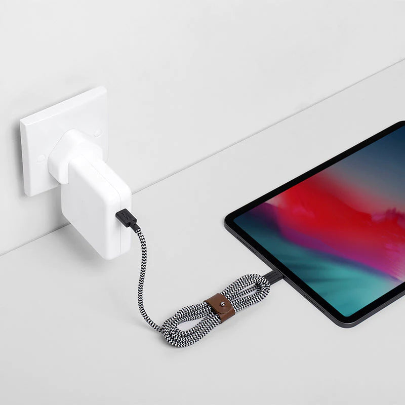 Native Union Belt Cable (USB-C to USB-C) The recycled 4-foot charging cable with bonded leather strap