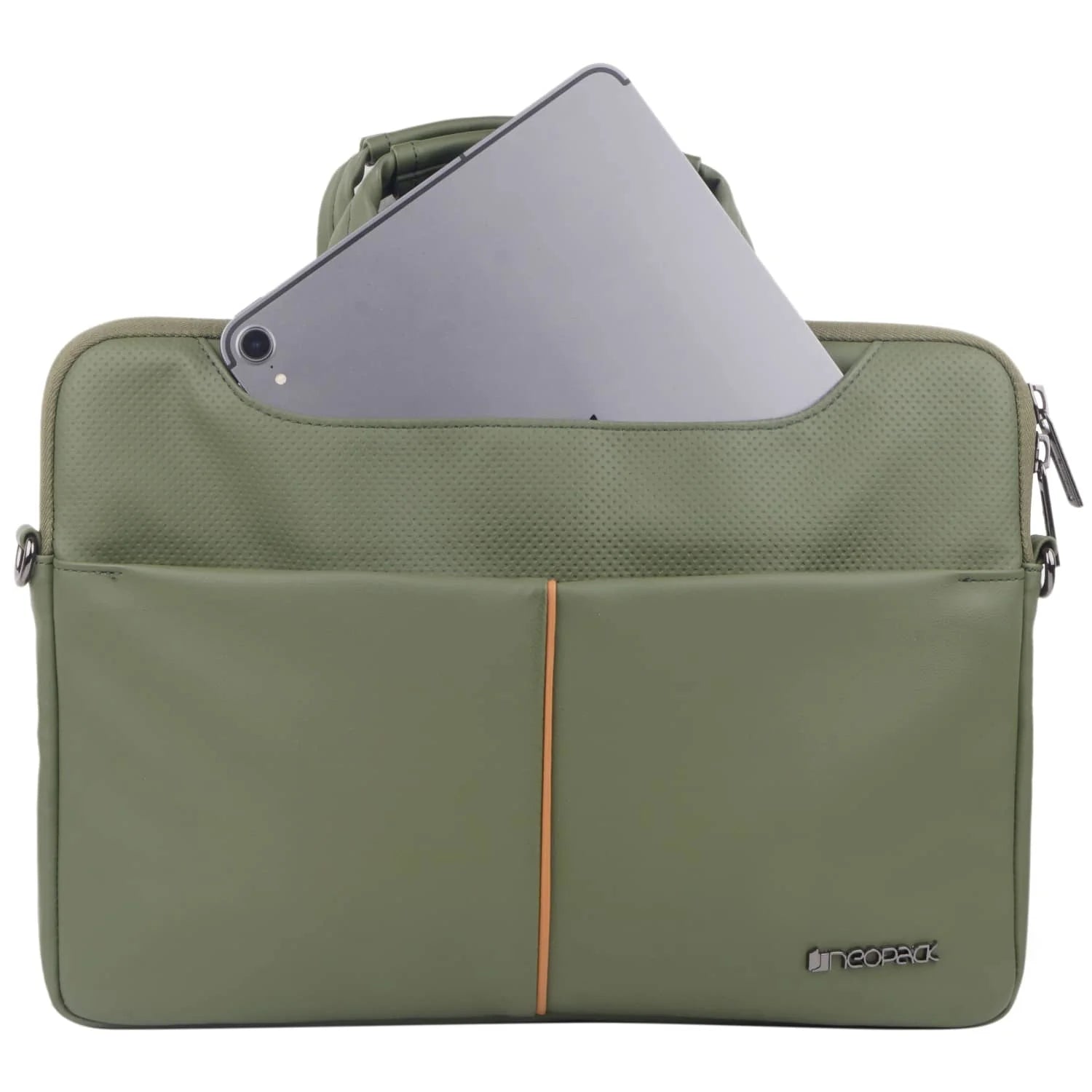 Neopack Leather Sleeve With Pouch For Upto 14.2" Macbooks (Green)