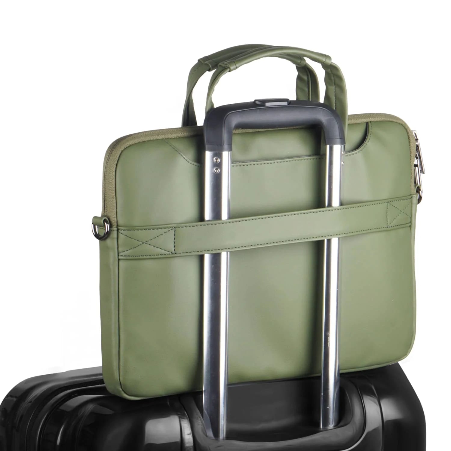 Neopack Leather Sleeve With Pouch For Upto 14.2" Macbooks (Green)