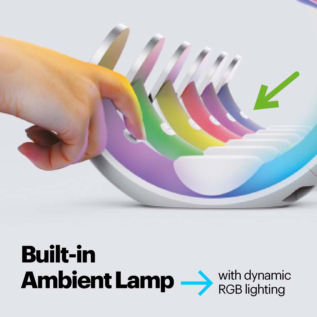 Lumo 4-in-1 Magnetic Wireless Charger with RGB Ambient Lamp & 15W Qi2 Fast Charging