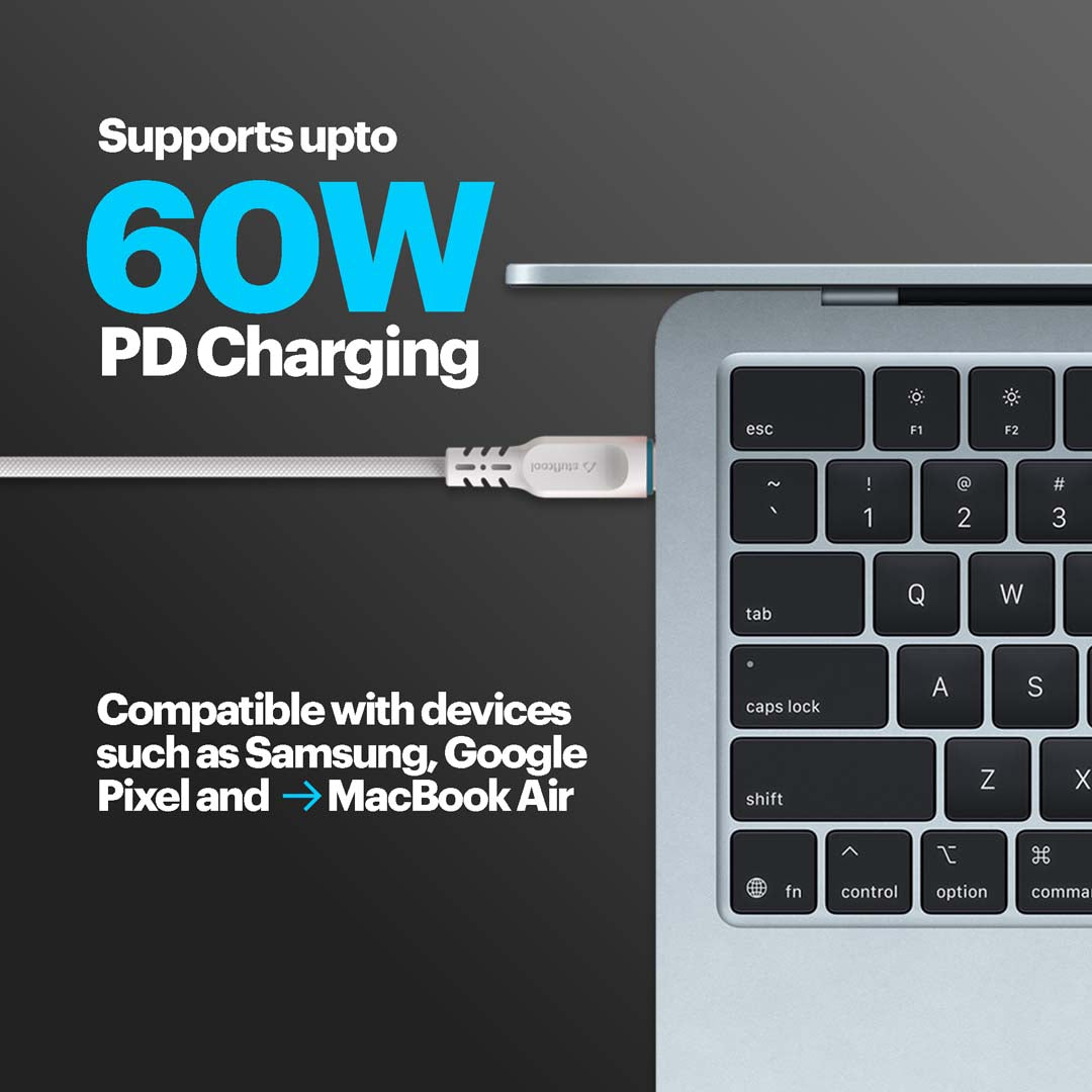 BLZR 60W 1m Type-C to C Cable with Built-in iWatch Charger