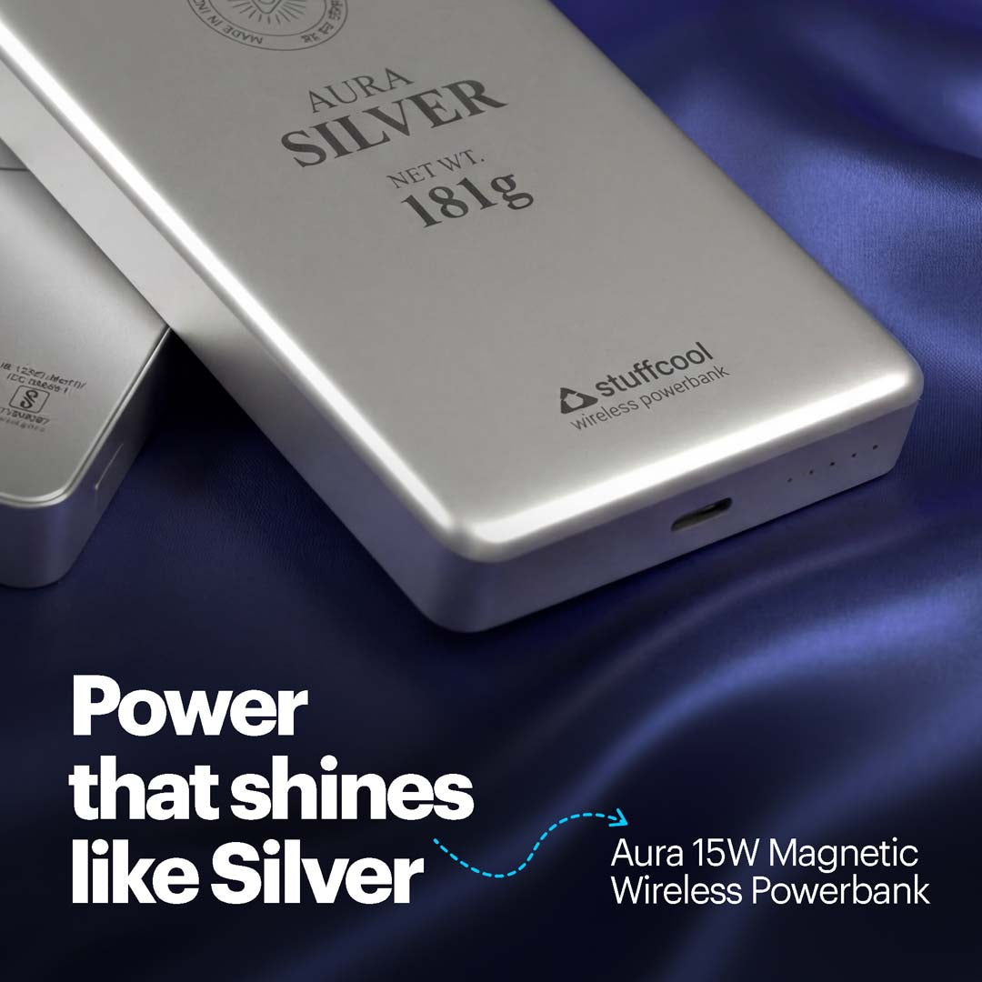 Aura 10000mAh 15W Magnetic Wireless Powerbank