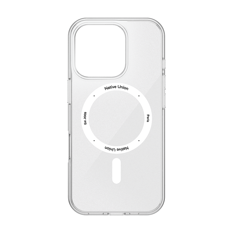 Native Union (Re) Clear Case for  iPhone 16 The transparent recycled iPhone case with built-in magnets