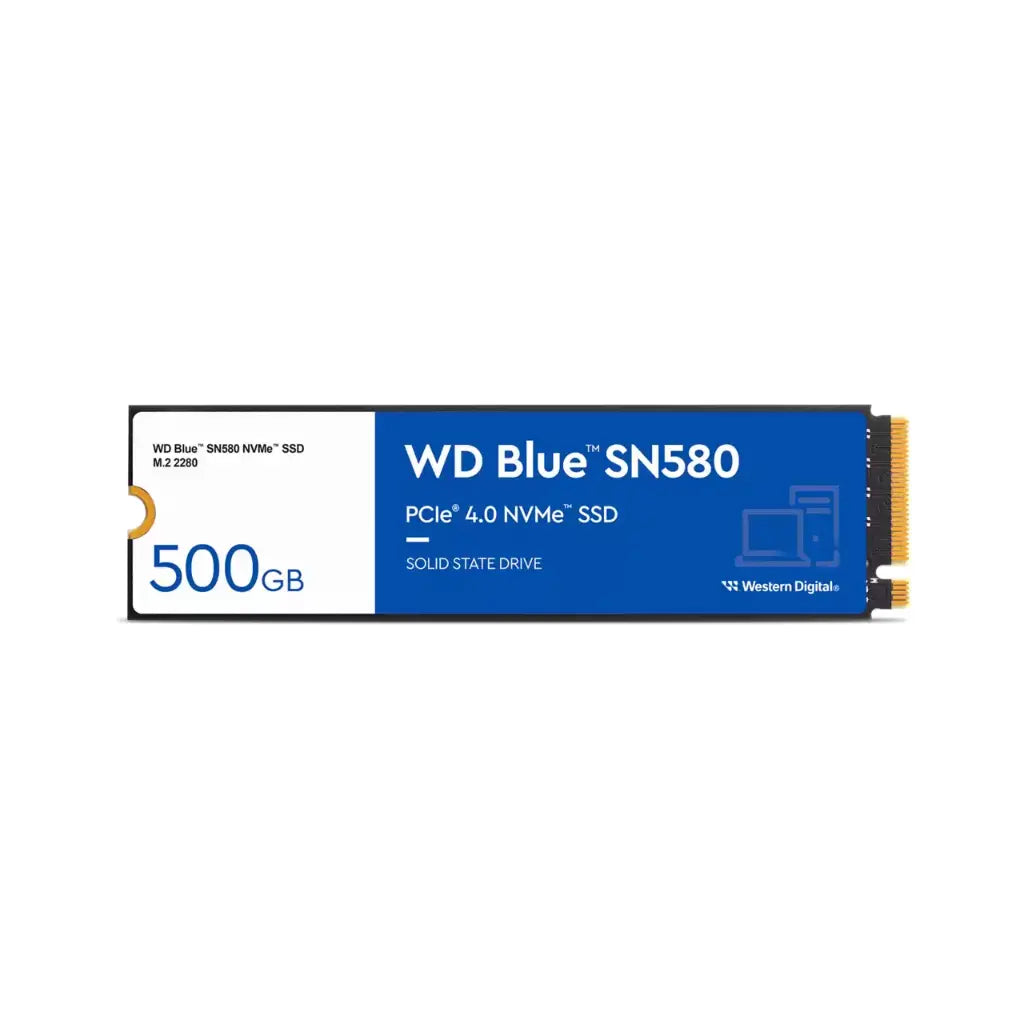 WD SN580 500GB NVMe Blue PCIe Gen4 SSD WDS500G3B0E